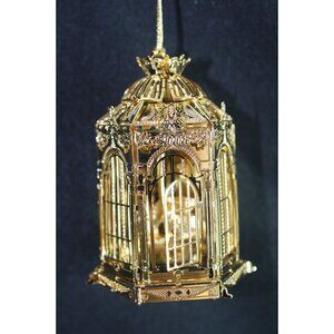 Danbury Mint Gold-Plated Metal Birdcage Ornament 2006 Collectible Decor